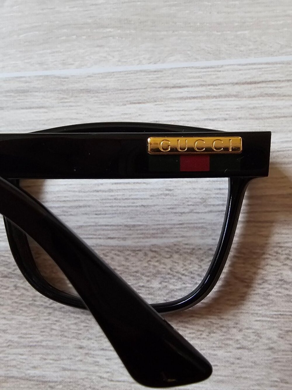 Gucci GG0746S 001 Oversize Sunglasses Frames Black Gold 57-17-145 No Lenses - Picture 10 of 10